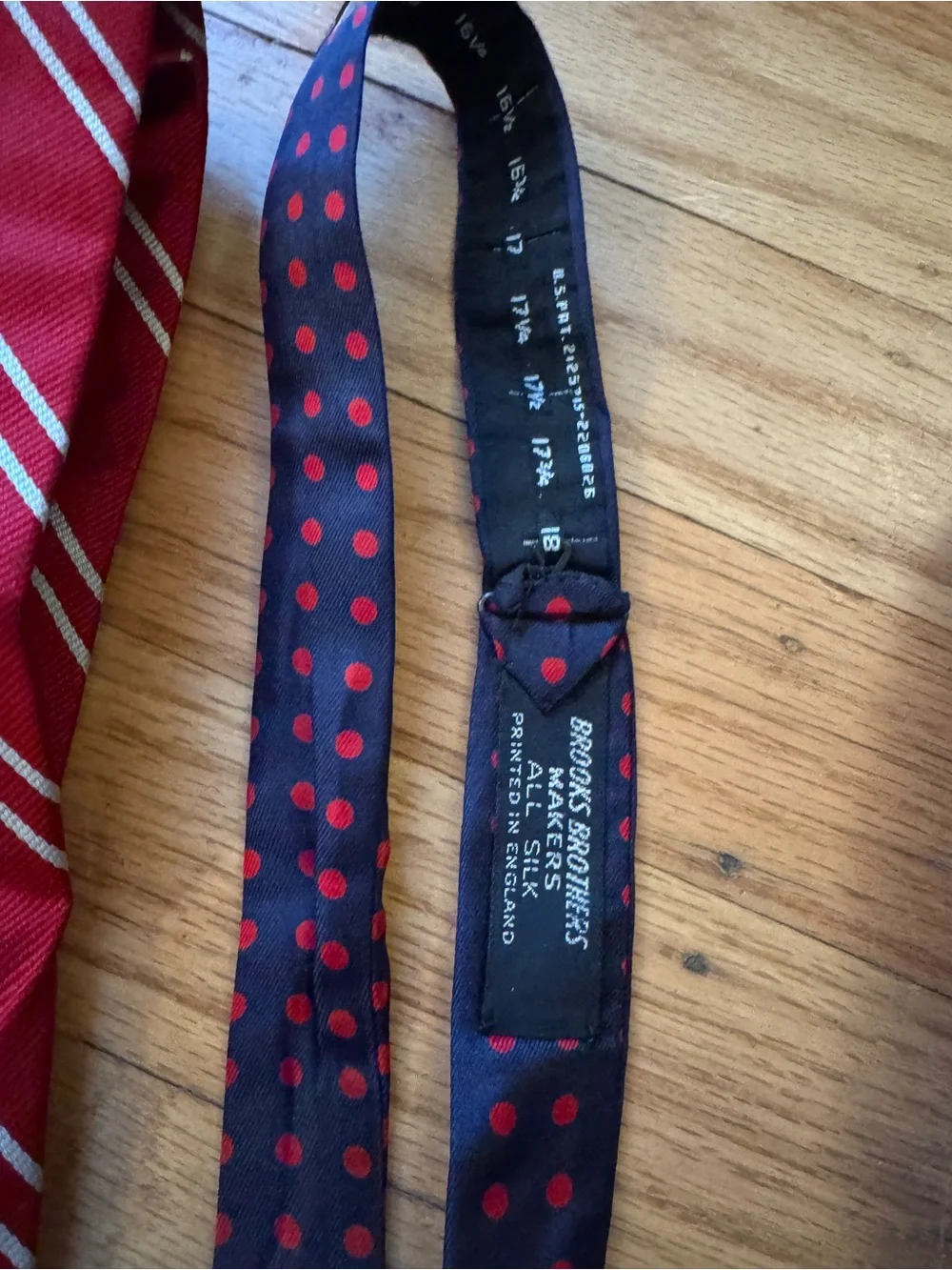 Brooks Brothers Red Striped Ties and Navy Red Polka Dot Tie